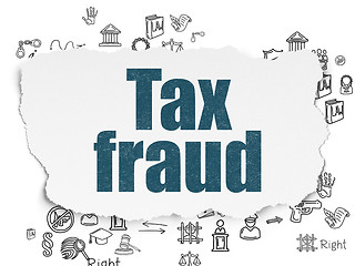 Image showing Law concept: Tax Fraud on Torn Paper background