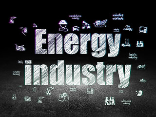 Image showing Industry concept: Energy Industry in grunge dark room