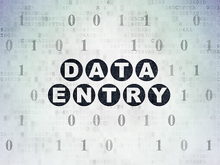 Image showing Data concept: Data Entry on Digital Paper background
