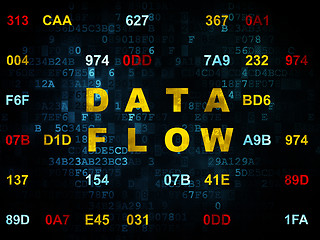 Image showing Information concept: Data Flow on Digital background