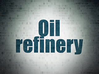 Image showing Industry concept: Oil Refinery on Digital Paper background