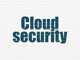 Image showing Cloud technology concept: Cloud Security on wall background