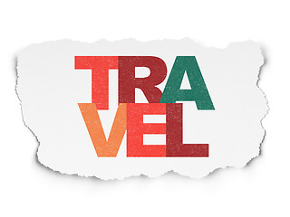 Image showing Tourism concept: Travel on Torn Paper background