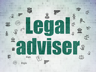 Image showing Law concept: Legal Adviser on Digital Paper background