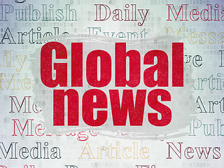 Image showing News concept: Global News on Digital Paper background