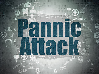 Image showing Healthcare concept: Pannic Attack on Digital Paper background