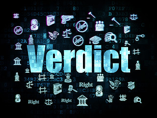 Image showing Law concept: Verdict on Digital background