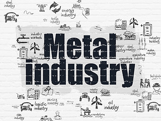 Image showing Manufacuring concept: Metal Industry on wall background