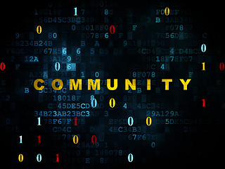 Image showing Social media concept: Community on Digital background