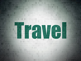 Image showing Travel concept: Travel on Digital Paper background