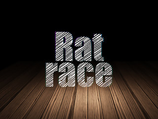 Image showing Political concept: Rat Race in grunge dark room