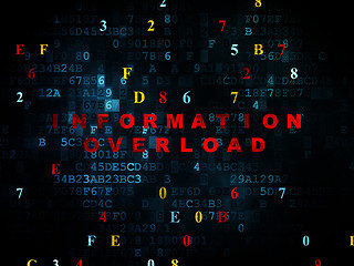 Image showing Data concept: Information Overload on Digital background