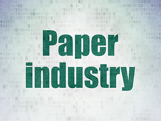 Image showing Manufacuring concept: Paper Industry on Digital Paper background