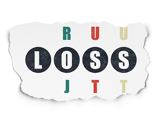 Image showing Business concept: word Loss in solving Crossword Puzzle