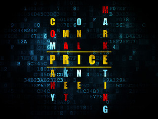 Image showing Advertising concept: word Price in solving Crossword Puzzle