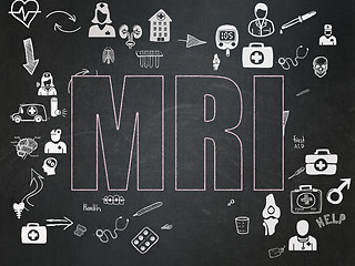 Image showing Medicine concept: MRI on School Board background