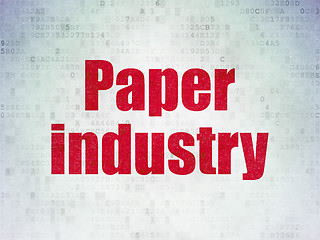 Image showing Manufacuring concept: Paper Industry on Digital Paper background