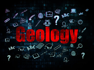 Image showing Learning concept: Geology on Digital background