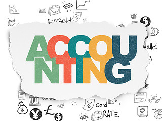 Image showing Banking concept: Accounting on Torn Paper background