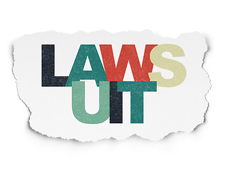 Image showing Law concept: Lawsuit on Torn Paper background