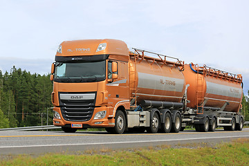 Image showing New DAF XF Tank Truck in Motion