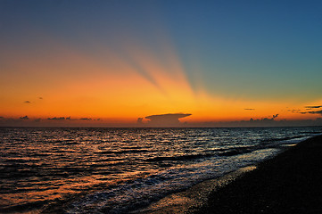 Image showing Sea Sunset 