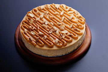 Image showing cheesecake with peanuts