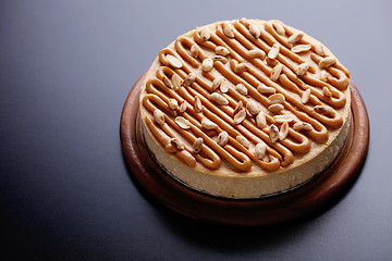 Image showing cheesecake with peanuts