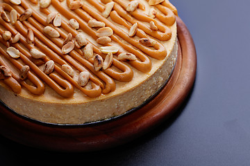 Image showing cheesecake with peanuts