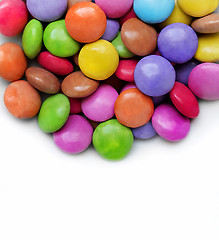 Image showing White background with bright color candy