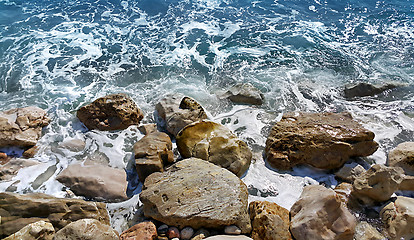 Image showing Rocky sea shore