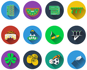 Image showing Set of gambling icons