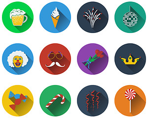 Image showing Set of celebration icons