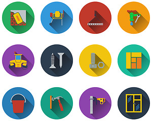 Image showing Set of construction icons