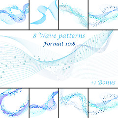 Image showing Set of Wave Patterns