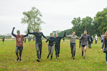 Image showing One of teams finishes in cross-country race.Tyumen