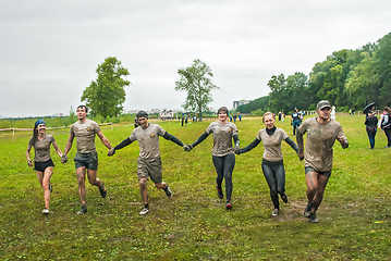 Image showing One of teams finishes in cross-country race.Tyumen