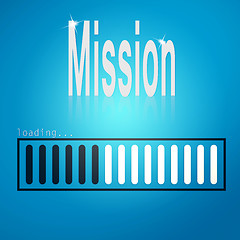 Image showing Mission blue loading bar