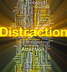 Image showing Distraction background concept glowing