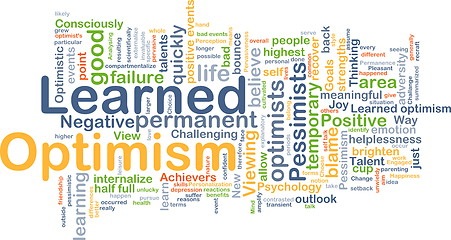 Image showing Learned optimism background concept