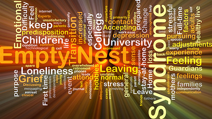 Image showing Empty nest syndrome background concept glowing