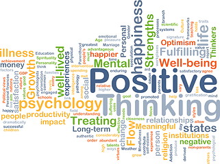 Image showing Positive thinking background concept