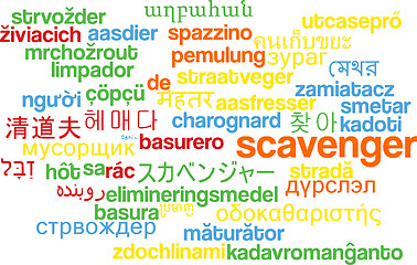 Image showing Scavenger multilanguage wordcloud background concept