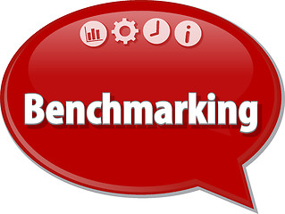 Image showing Benchmarking   Business term speech bubble illustration