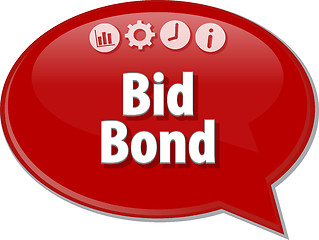 Image showing Bid Bond  Business term speech bubble illustration