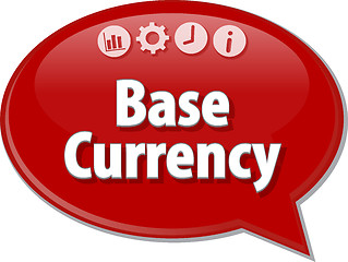 Image showing Base Currency  Business term speech bubble illustration