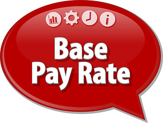 Image showing Base Pay Rate Business term speech bubble illustration