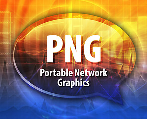 Image showing PNG acronym definition speech bubble illustration