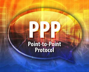 Image showing PPP acronym definition speech bubble illustration
