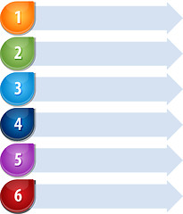 Image showing Bullet List Six blank business diagram illustration